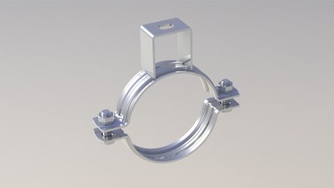 HEAVY DUTY PIPE CLAMP WITH HEAD WITHOUT RUBBER