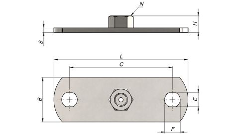 BASE PLATE (WITH NUT) technic
